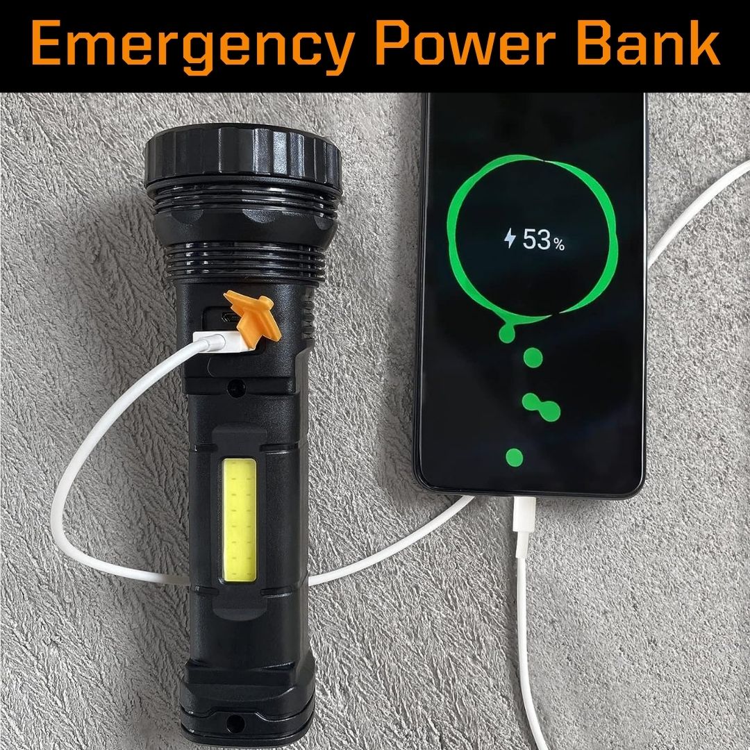 3-in-1 Solar Flashlight Power Bank