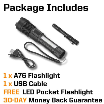 A76 - Powerful Rechargeable LED Flashlight