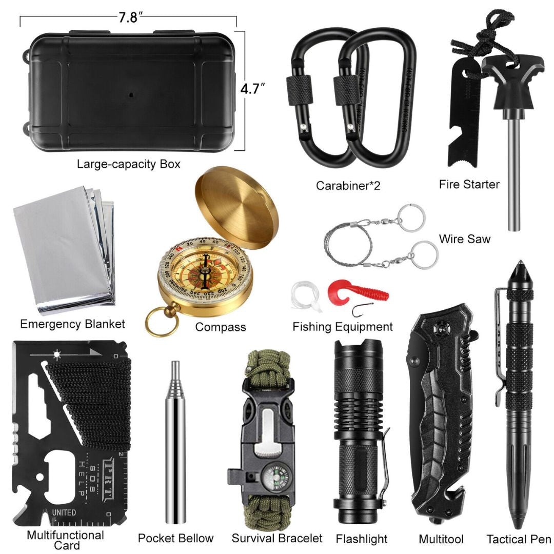 14 in 1 Survival Kit – Emergency Tools & Kit for Survival Situations