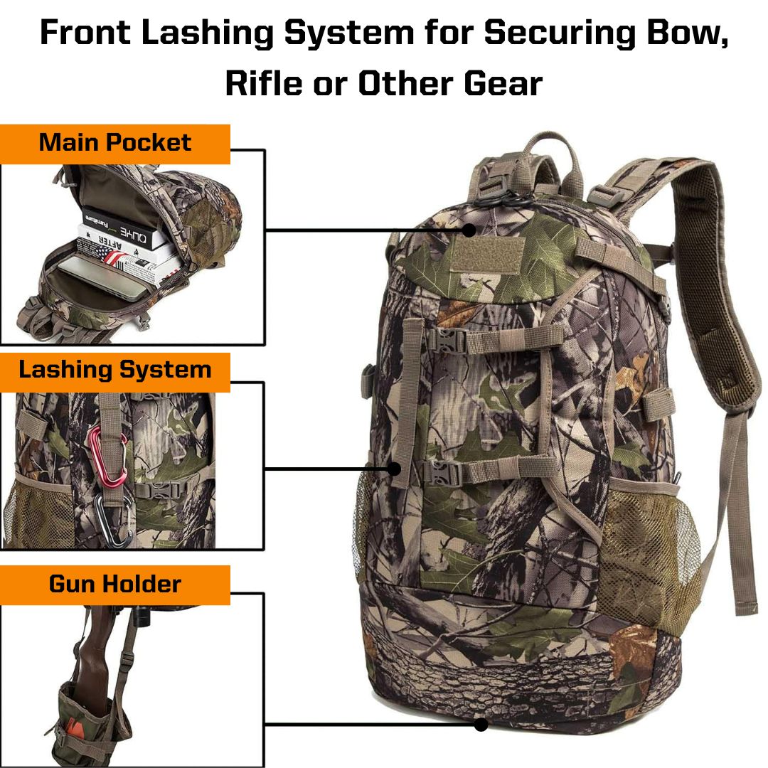 Hunting Backpack With Bow & Rifle Holder