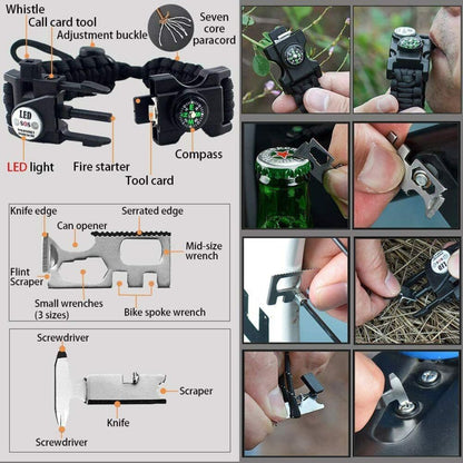 20 in 1 Paracord Bracelet Multi-tool