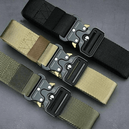 Adjustable Tactical Belt With Metal Buckle