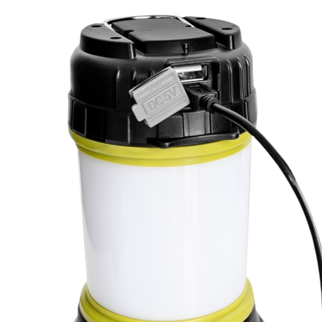 Rechargeable LED Camping Lantern With Flashlight