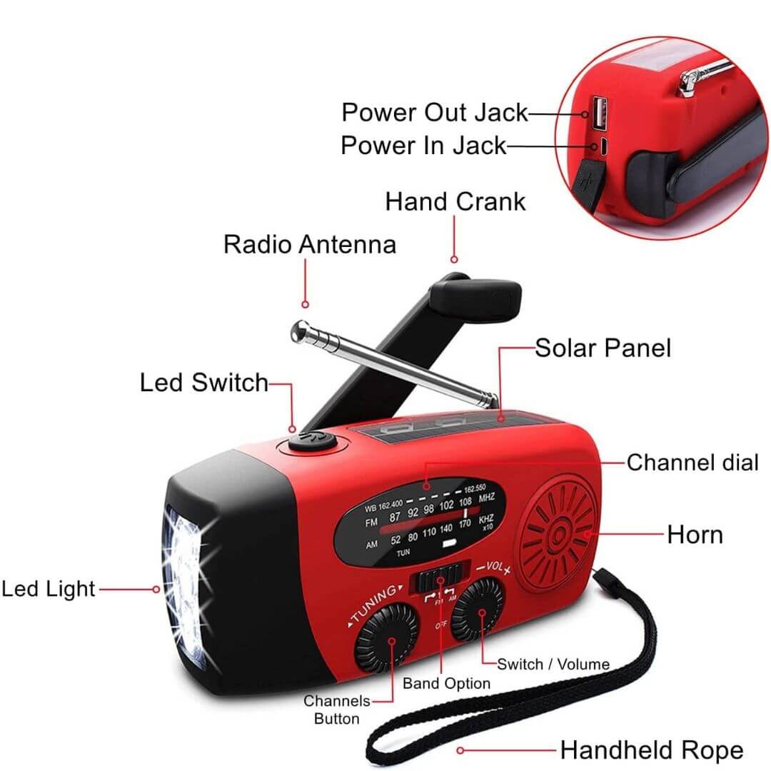 LTR - Small Portable Hand Crank Radio