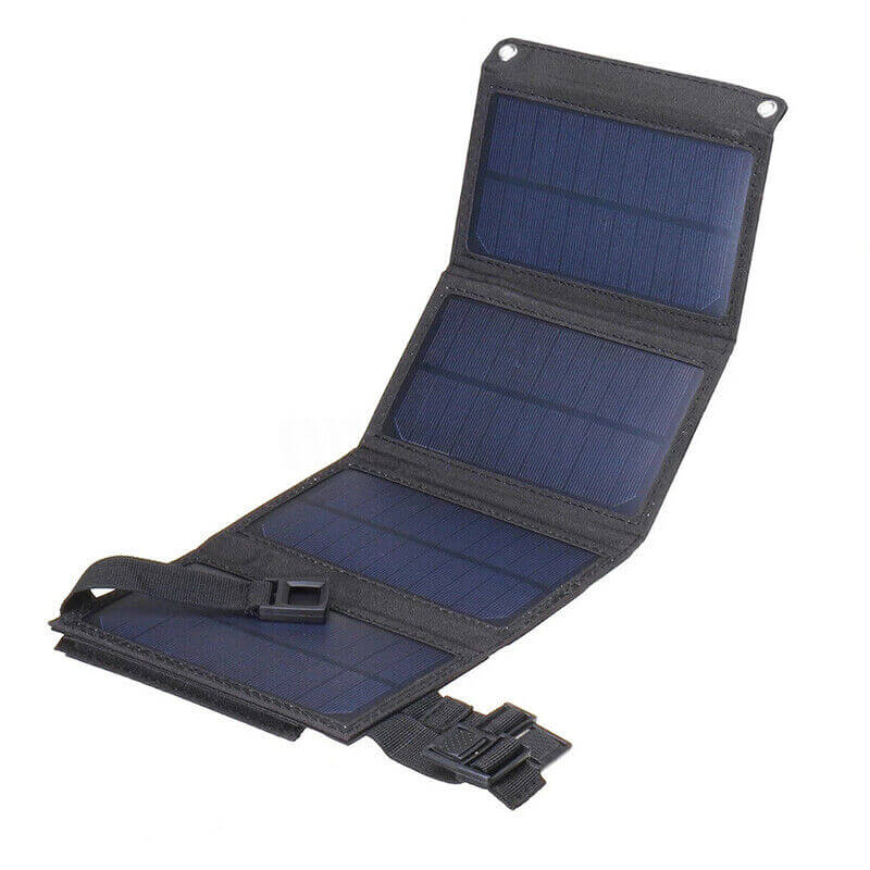 Solar Power Bank with 4 Foldable Solar Panels