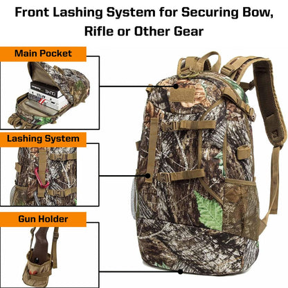 Hunting Backpack With Bow & Rifle Holder